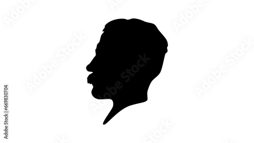 Fridtjof Nansen silhouette