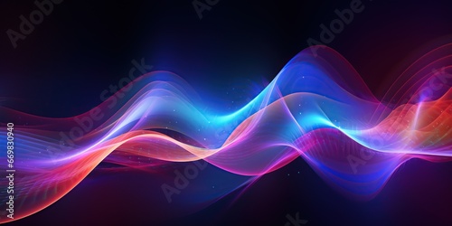 Dynamic Waveforms of Sound: An abstract visualization of sound waveforms in motion, with vibrant colors and dynamic patterns, exuding a sense of energy and music. , abstract wallpaper background
