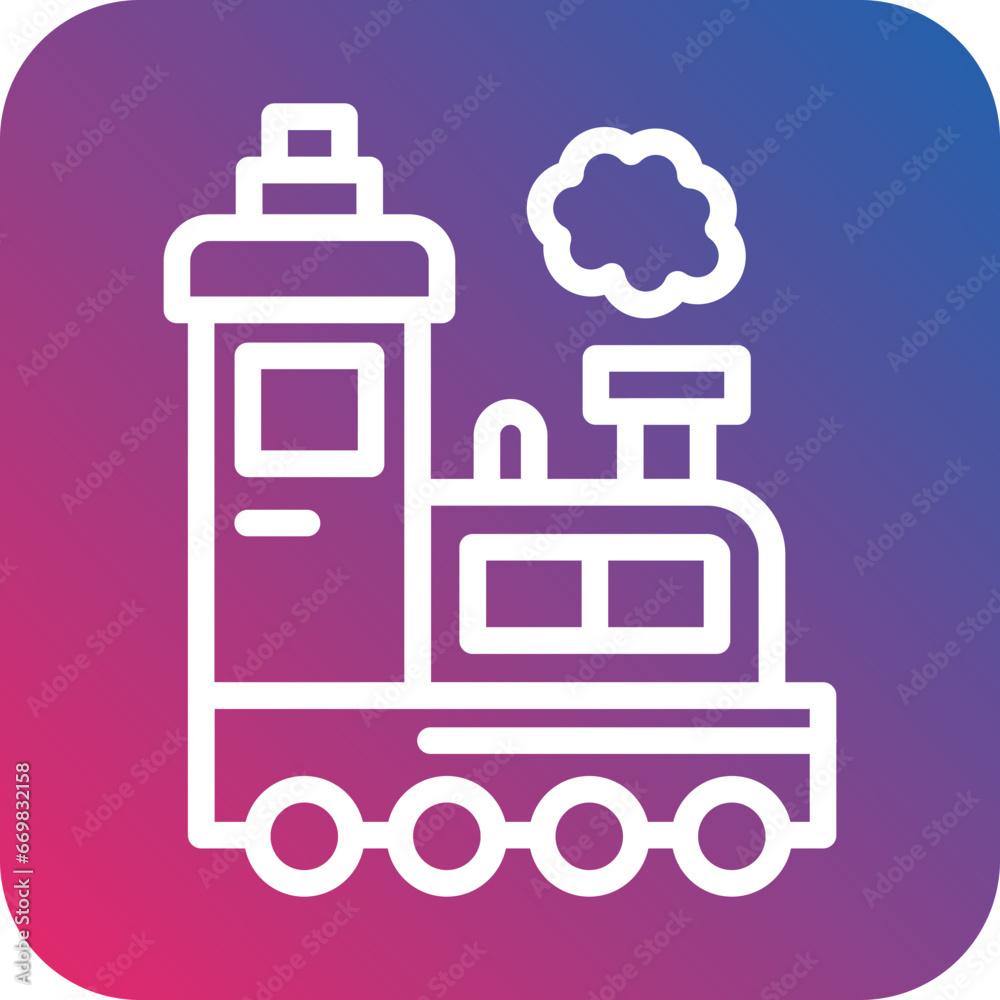 Obraz premium Vector Design Steam Train Icon Style