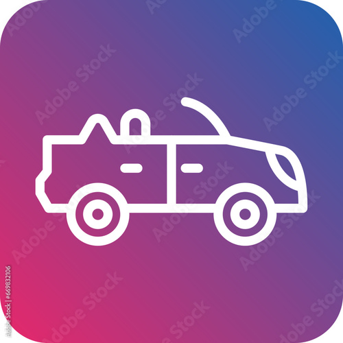 Vector Design Convertible Car Icon Style