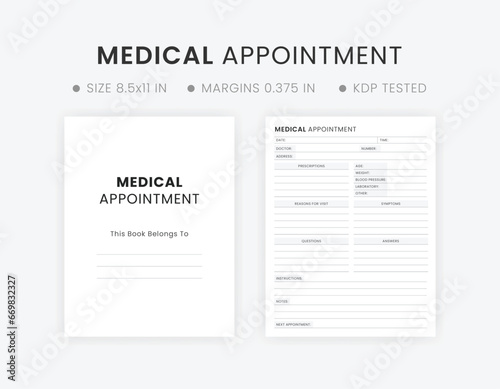 Medical Appointment Schedule Planner template Printable Medication Tracker