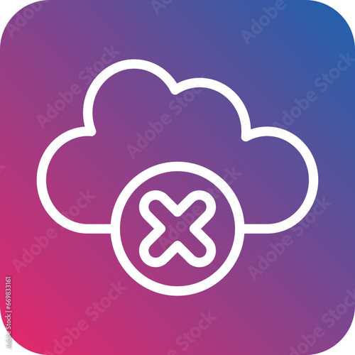 Vector Design Cloud Inaccessible Icon Style