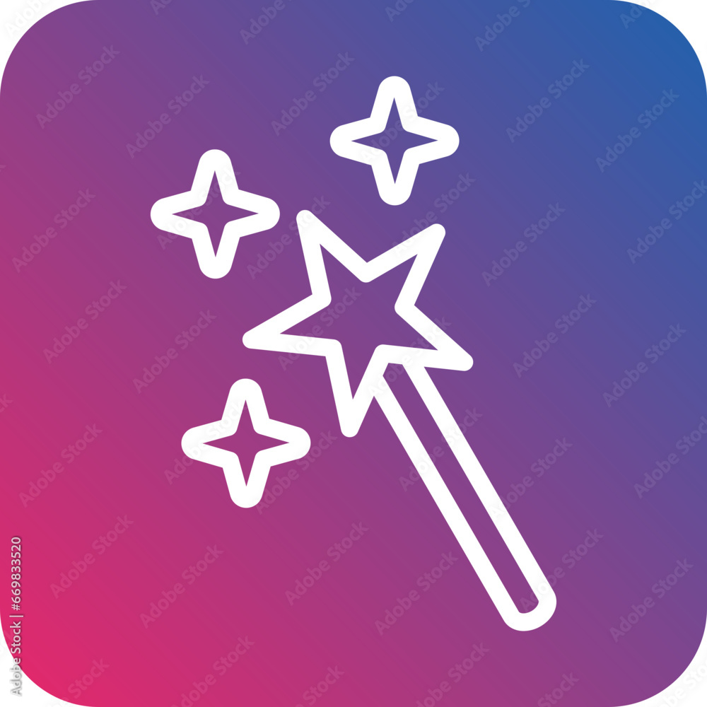 Vector Design Magic Wand Icon Style Vector Design Magic Wand Icon Style