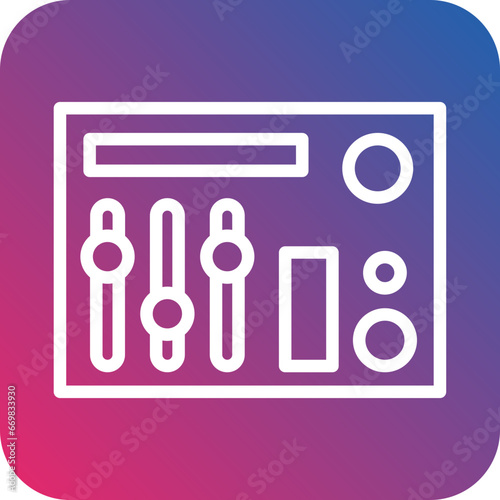 Vector Design Audio Mixing Icon Style