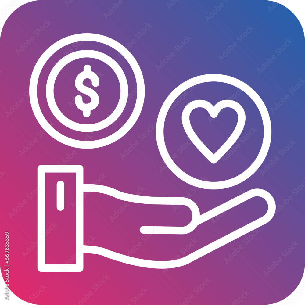 Vector Design Philanthropy Icon Style Vector Design Philanthropy Icon Style
