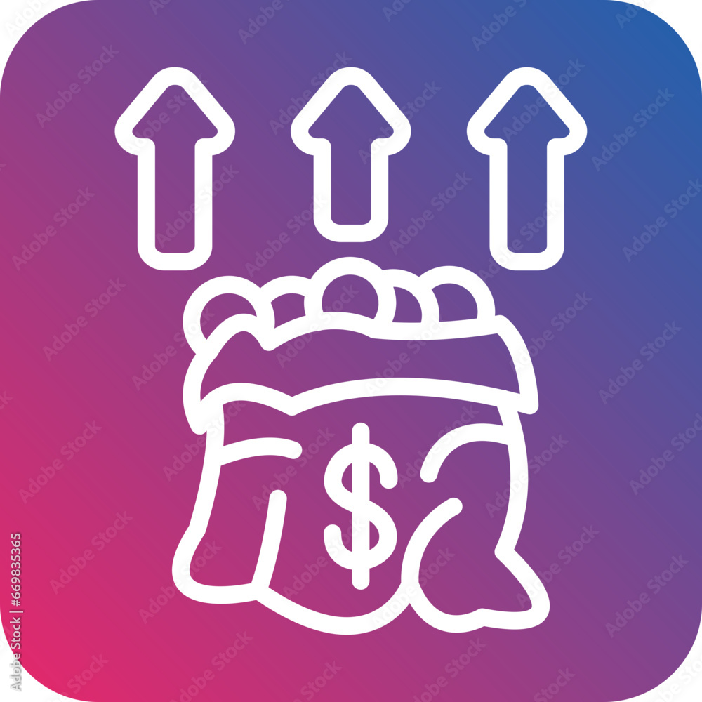 Vector Design Fund Raising Icon Style Vector Design Fund Raising Icon Style