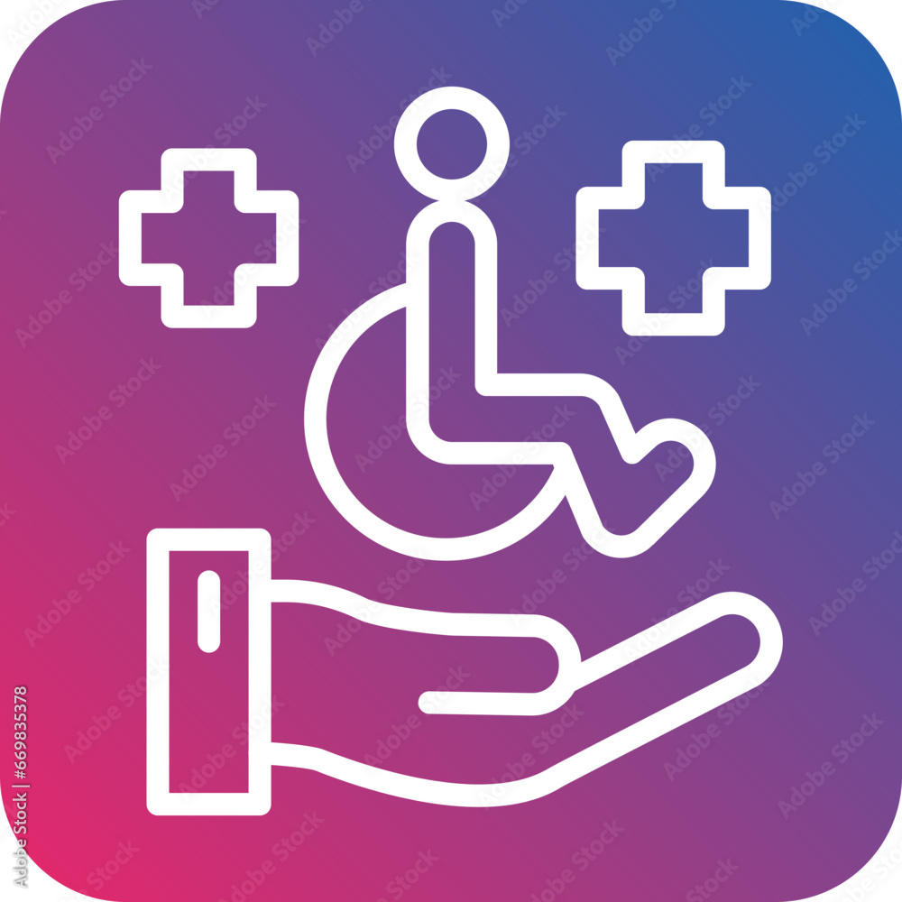 Vector Design Disable Aid Icon Style Vector Design Disable Aid Icon Style