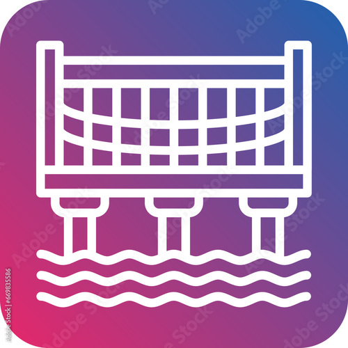 Vector Design Water Bridge Icon Style