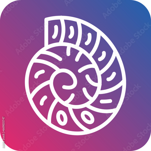 Vector Design Spiral Shell Icon Style