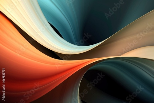 Impressive abstract background with graceful curves. Generative AI