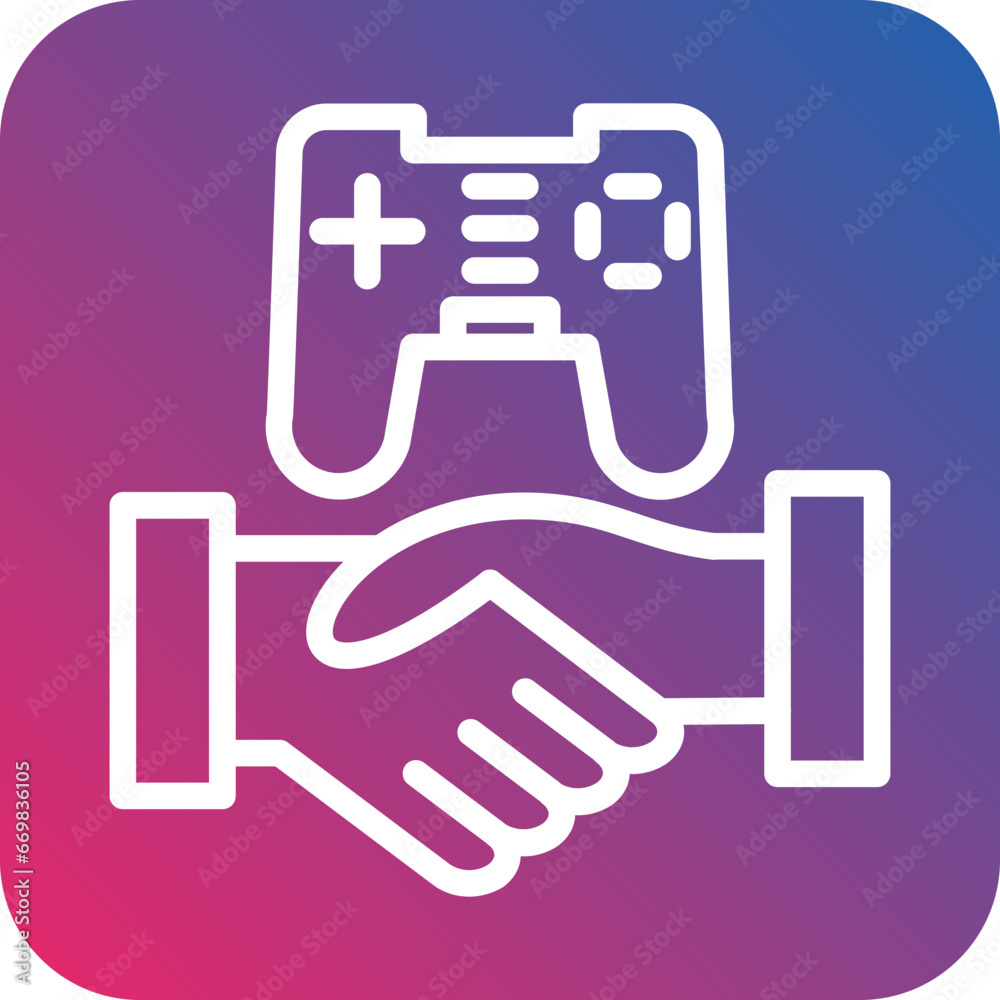 Vector Design Game Handshake Icon Style