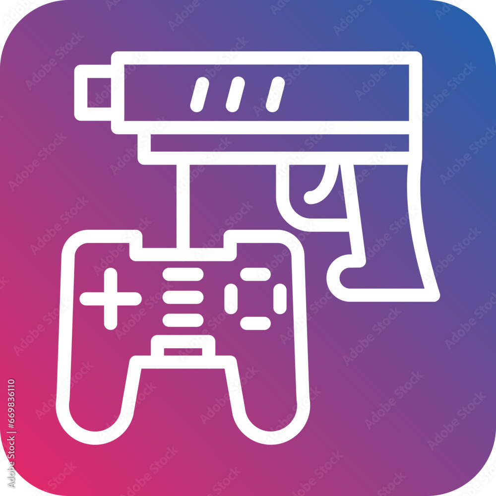 Vector Design Game Gun Icon Style