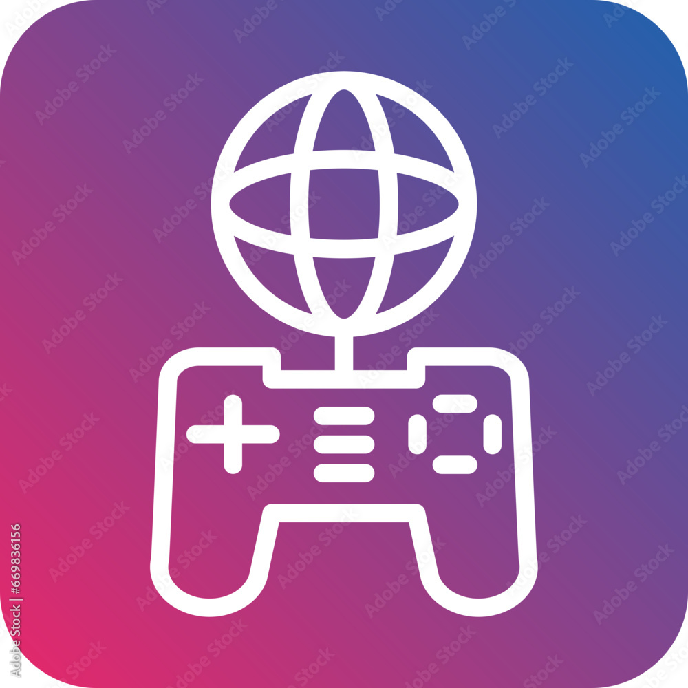 Vector Design Global Gaming Icon Style Vector Design Global Gaming Icon Style