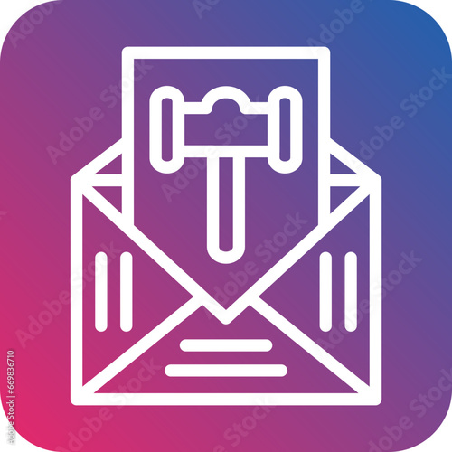 Vector Design Auction Invitation Icon Style
