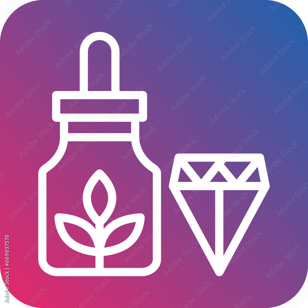 Vector Design Cbd Crystals Icon Style
