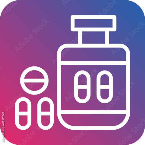 Vector Design Antidepressant Icon Style