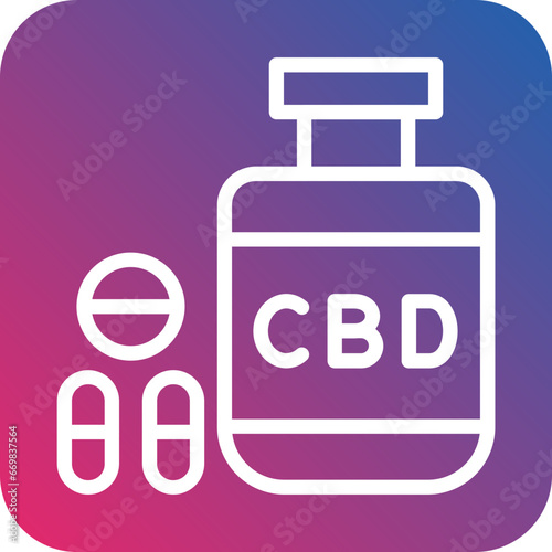 Vector Design Bio Cbd Per Capsule Icon Style