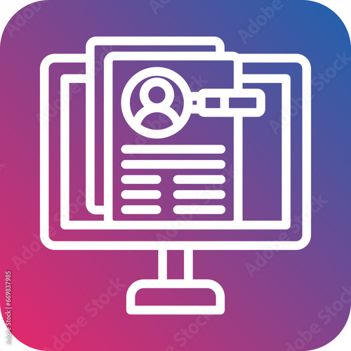 Vector Design Job search Icon Style