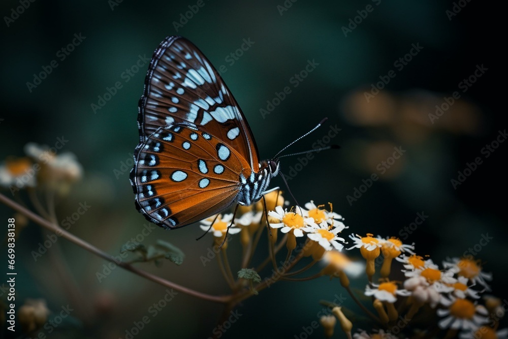 Fototapeta premium A beautiful tale of a butterfly. Generative AI