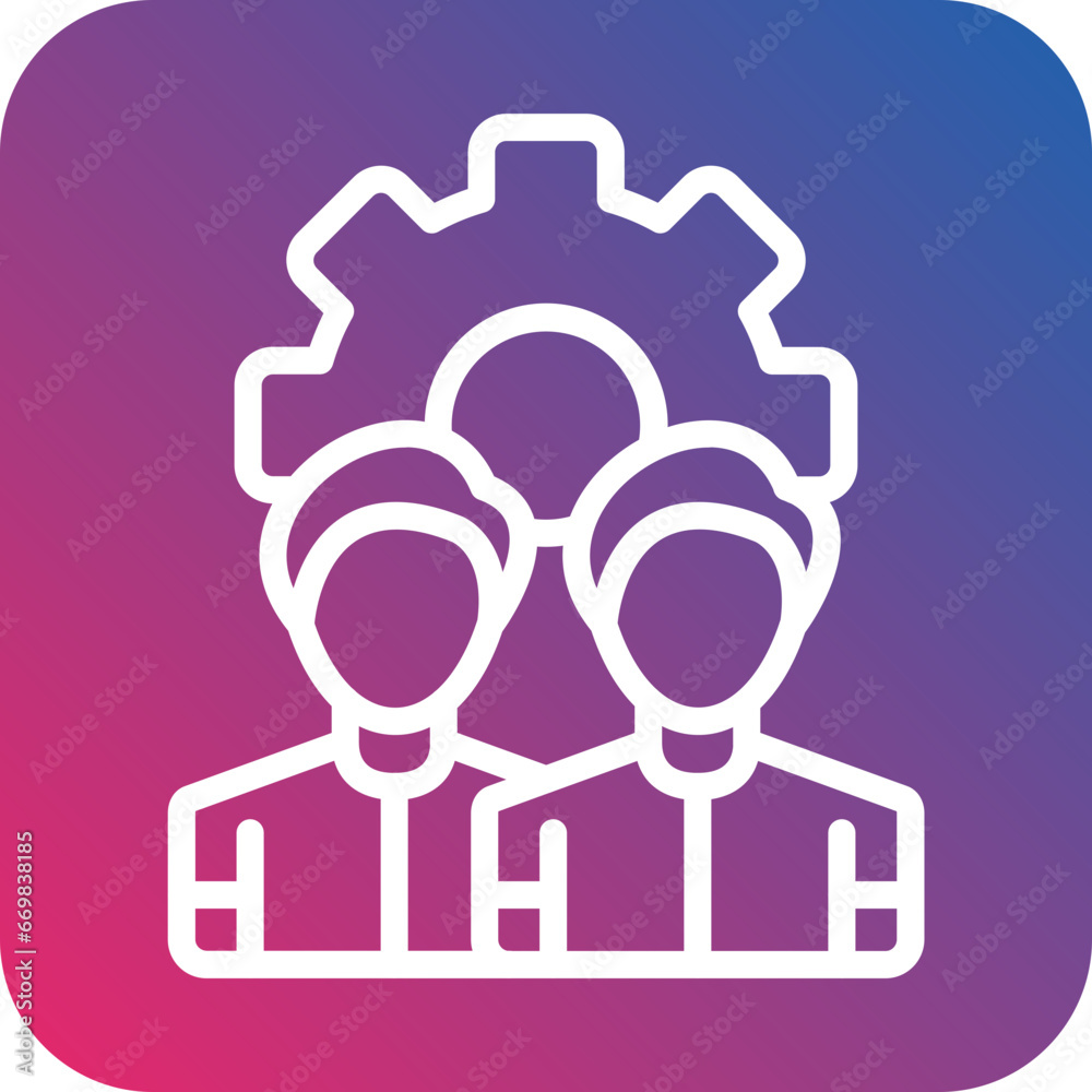Vector Design Management Team Icon Style Vector Design Management Team Icon Style