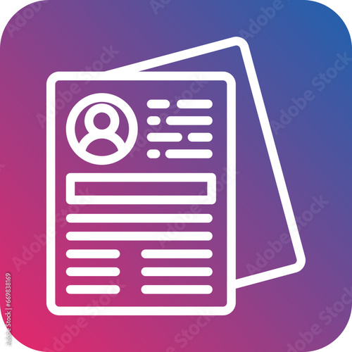 Vector Design Resume Icon Style