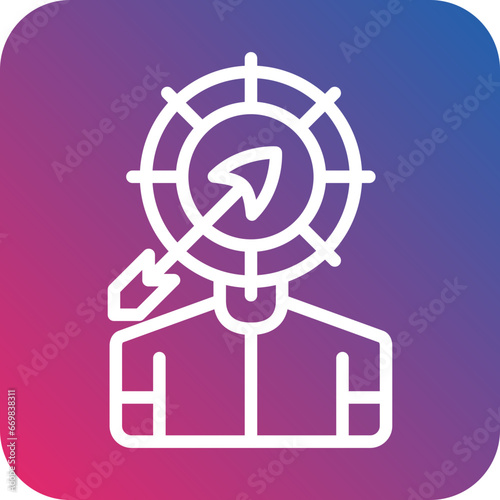 Vector Design Head Hunting Icon Style