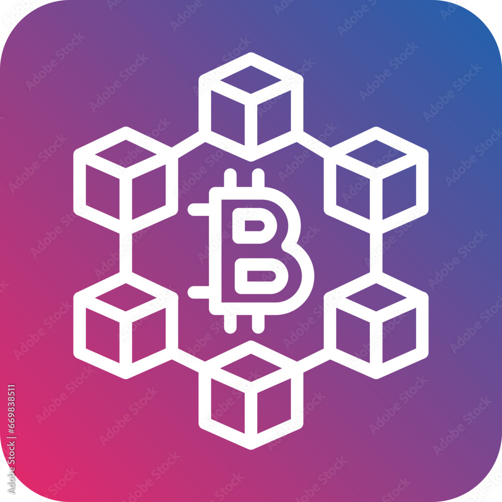Vector Design Blockchain Icon Style Vector Design Blockchain Icon Style