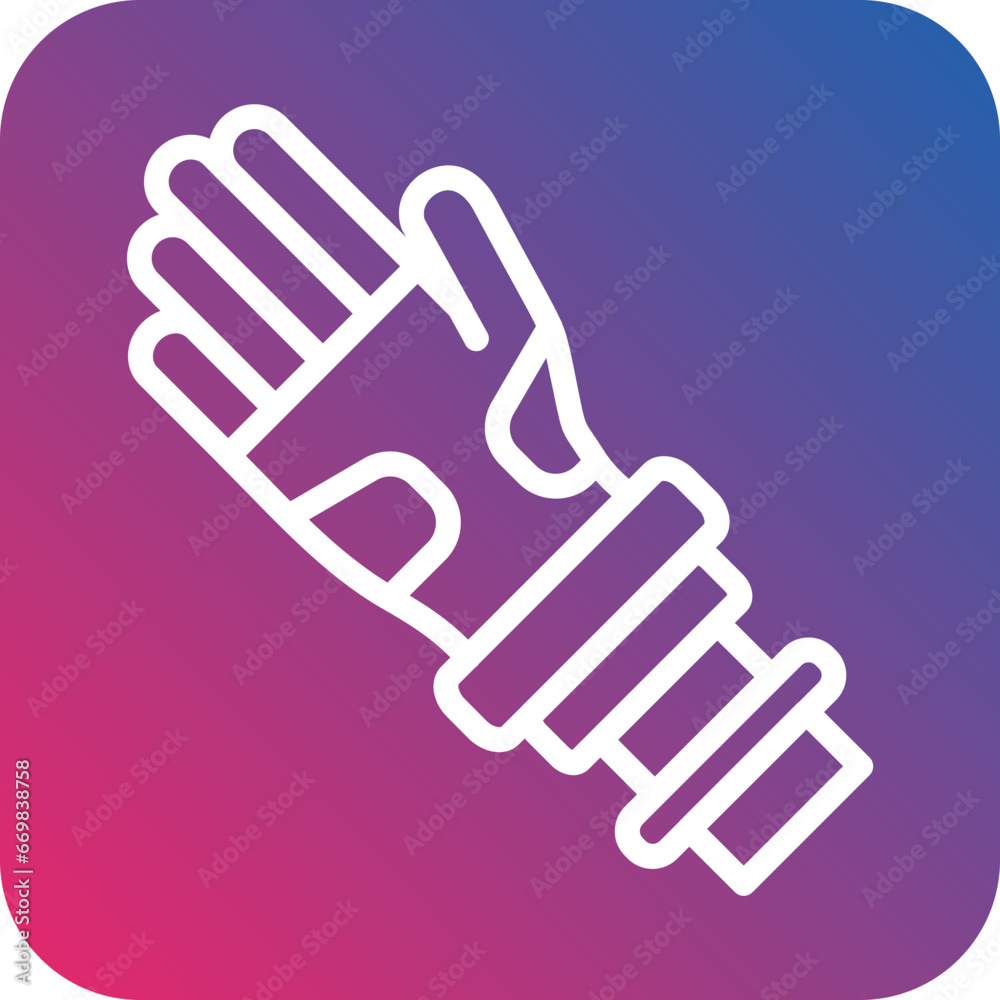Vector Design Bionic Arm Icon Style Vector Design Bionic Arm Icon Style