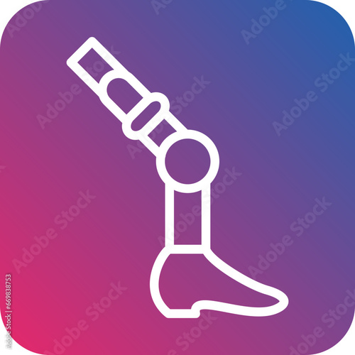 Vector Design Bionic Leg Icon Style