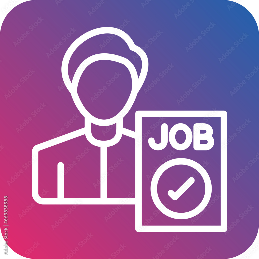 Vector Design Hired Icon Style Vector Design Hired Icon Style