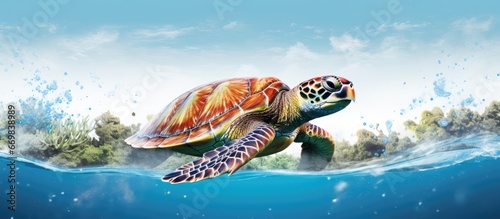 Honu the Hawaiian sea turtle photo