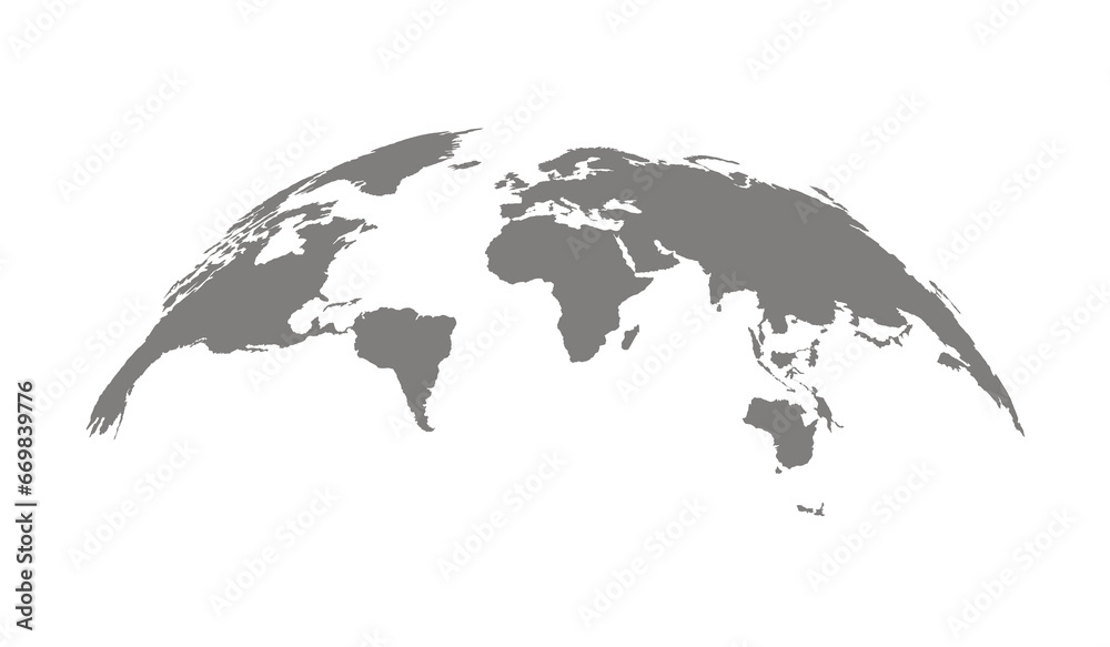  World map earth, international globe, grey template. Circle earth. Country travel worldwide concept. Background continent with transperent background - obrazy, fototapety, plakaty 