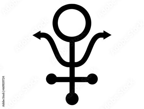 Alchemical symbol silhouette vector art