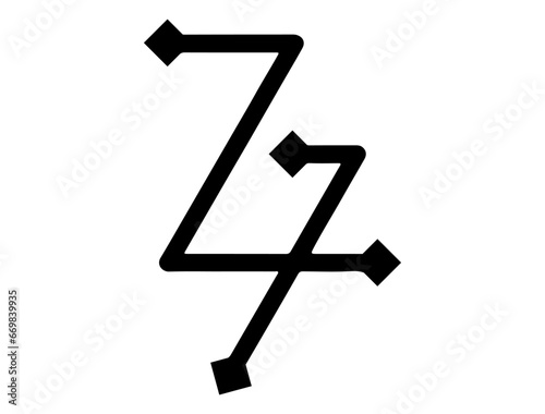 Alchemical symbol silhouette vector art