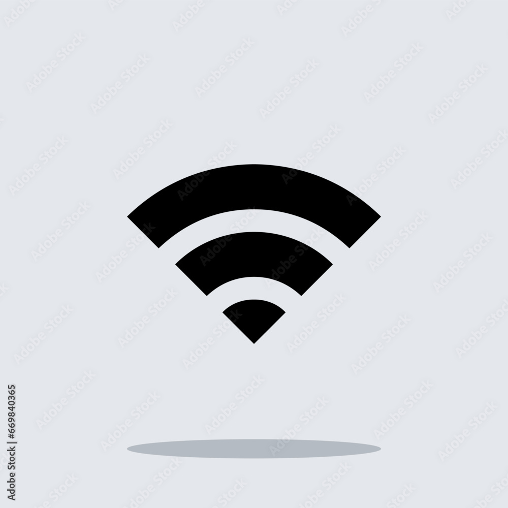 Wi Fi icon vector. Wireless internet logo design. Wifi vector icon illustration isolated on gray background Wi Fi icon vector. Wireless internet logo design. Wifi vector icon illustration isolated on gray background