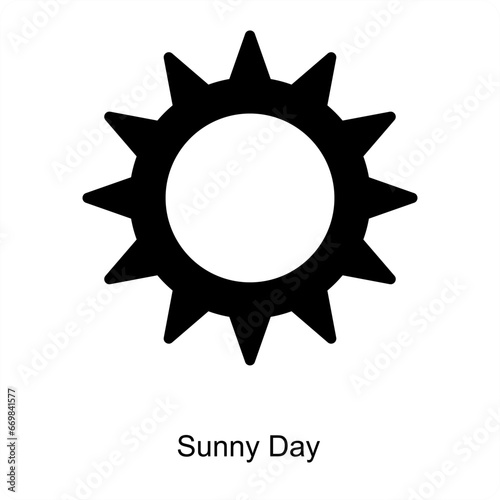 Sun and sunlight icon concept