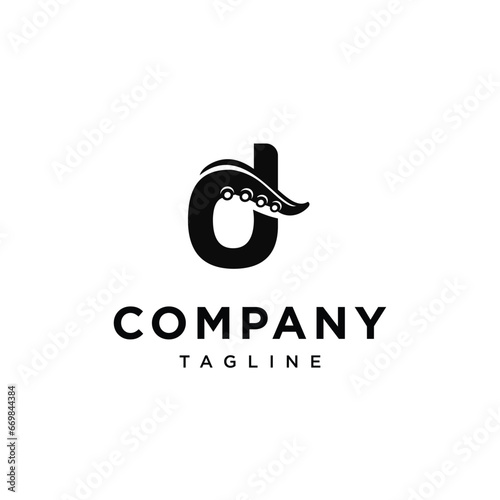 Letter D tentacles logo icon vector template.eps