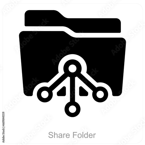 Share Folder and Folder icon concept