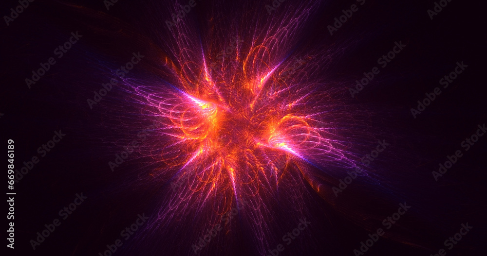 3D manual rendering abstract technology fractal background 3D manual rendering abstract technology fractal background
