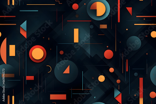 Surreal Dark Geometric Abstraction: An Enigmatic Blend of Shapes and Colors