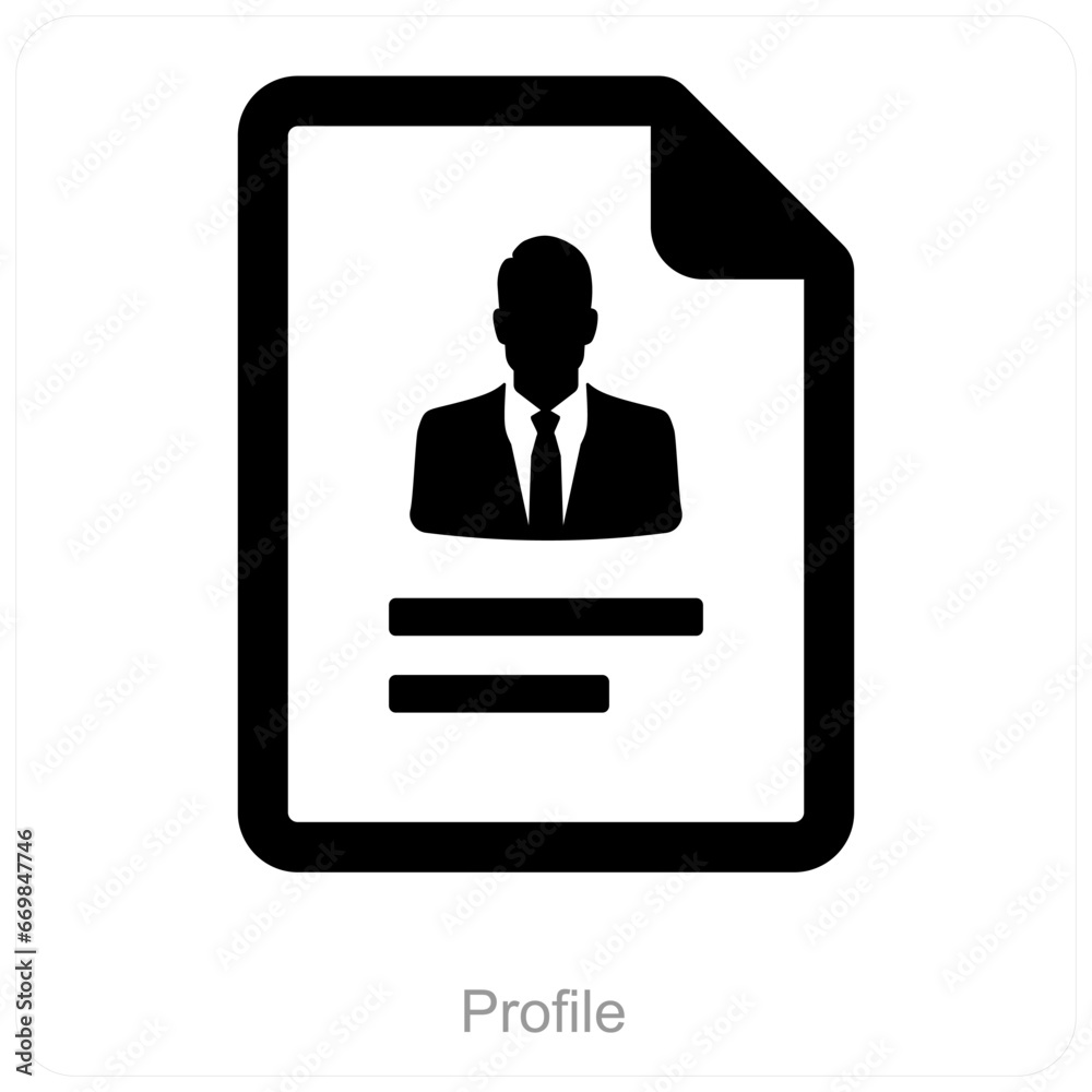 Profile and account icon concept Profile and account icon concept