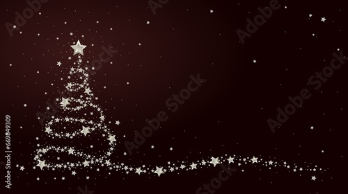 The christmas tree with stars.