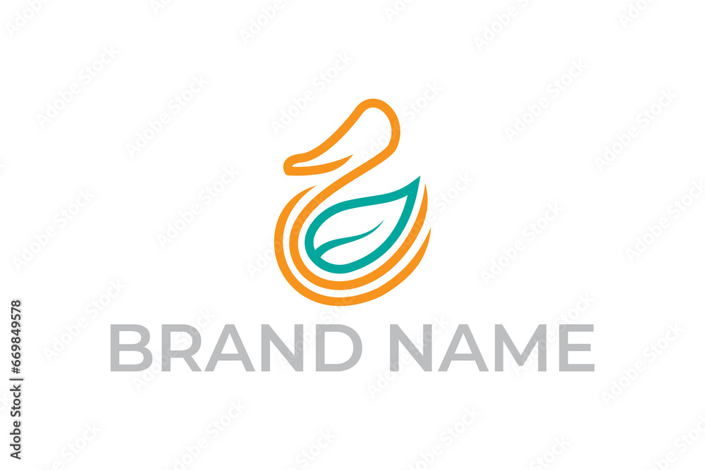 Duck monoline logo design, restaurant logo design, digital logo, company logo Duck monoline logo design, restaurant logo design, digital logo, company logo