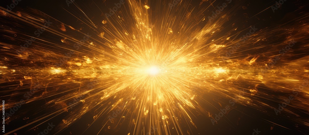 Golden burst on an abstract backdrop Golden burst on an abstract backdrop