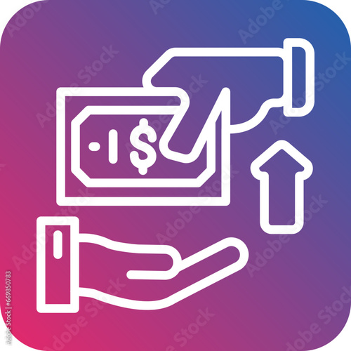 Cash Pickup Icon Style