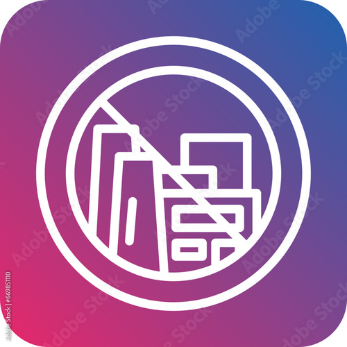 No Fossil Fuels Icon Style