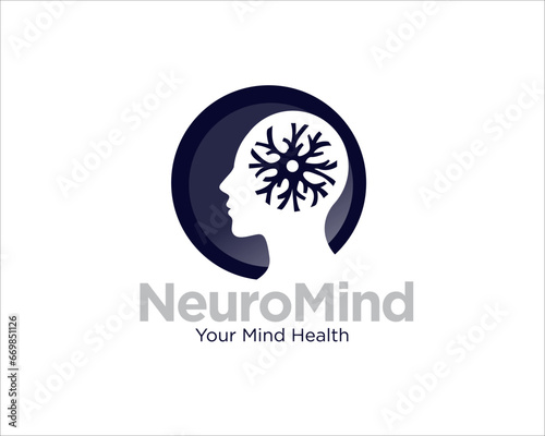 neuron mind logo for medical service logo and consult
