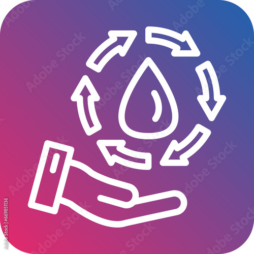 Save Water Icon Style