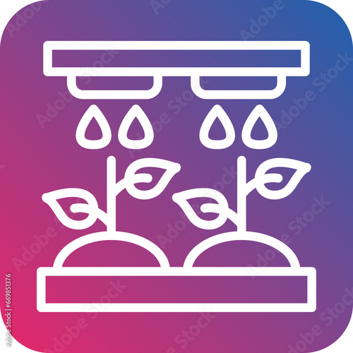 Hydroponic Technology Icon Style