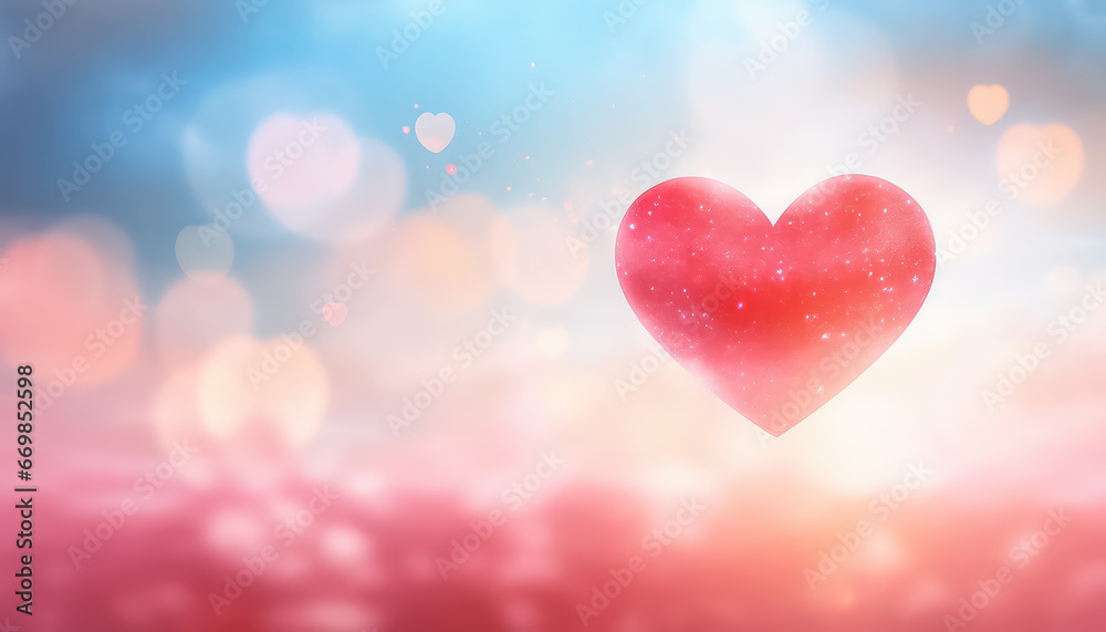 Red heart from clouds, valentine's day concept Red heart from clouds, valentine's day concept